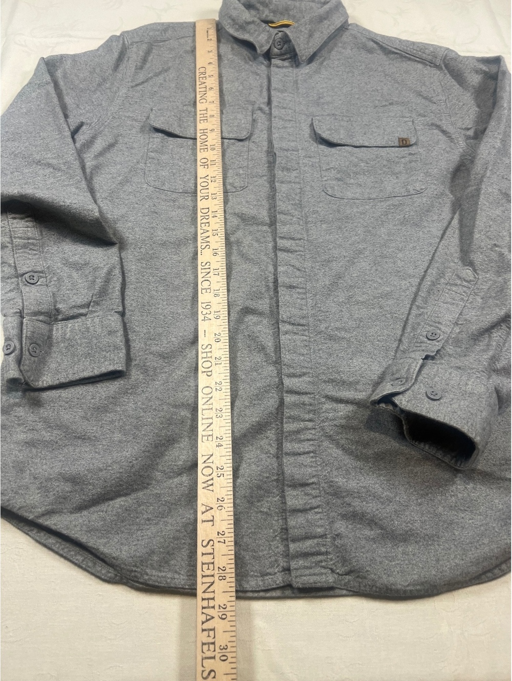 Dravus Lightweight Premium Flannel Solid Gray Size Medium - Picture 5 of 7